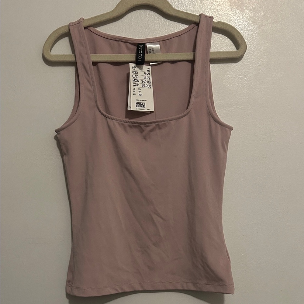 NWT H&M Mauve Tank Top size XS